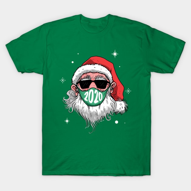 Santa Face Mask T-Shirt by Safdesignx